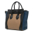 Celine B Celine Brown Beige with Black Calf Leather Micro Tricolor Luggage Tote Italy