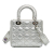 Christian Dior B Dior Silver Calf Leather Small skin Cannage My ABCDior Lady Dior Italy