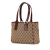 Gucci B Gucci Brown Beige Canvas Fabric GG Tote Italy