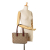 Gucci B Gucci Brown Beige Canvas Fabric GG Tote Italy