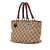 Gucci B Gucci Brown Beige Canvas Fabric GG Eclipse Handbag Italy