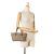 Gucci B Gucci Brown Beige Canvas Fabric GG Eclipse Handbag Italy