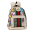 Gucci B Gucci Brown Beige with Multi Coated Canvas Fabric Small GG Supreme Flora Ophidia Backpack Italy