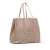 Azzedine Alaïa AB ALAÏA Brown Beige Calf Leather Laser Cut Mina Vienne Tote Italy