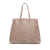 Azzedine Alaïa AB ALAÏA Brown Beige Calf Leather Laser Cut Mina Vienne Tote Italy