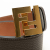 Fendi B Fendi Brown Dark Brown Calf Leather FF Pebbled Belt Italy