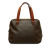 Celine B Celine Brown Coated Canvas Fabric Macadam Handbag Italy