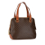 Celine B Celine Brown Coated Canvas Fabric Macadam Handbag Italy