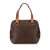 Celine B Celine Brown Coated Canvas Fabric Macadam Handbag Italy