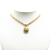 Chanel B Chanel Gold Gold Plated Metal CC Round Pendant Necklace France