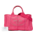 Prada B Prada Pink Canvas Fabric Medium Canapa Logo Satchel India