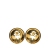 Chanel AB Chanel Gold Gold Plated Metal CC Round Clip On Earrings France