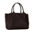 Bottega Veneta B Bottega Veneta Brown Dark Brown Lambskin Leather Leather Small Intreccio Cabat Tote Italy