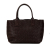 Bottega Veneta B Bottega Veneta Brown Dark Brown Lambskin Leather Leather Small Intreccio Cabat Tote Italy