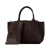 Bottega Veneta B Bottega Veneta Brown Dark Brown Lambskin Leather Leather Small Intreccio Cabat Tote Italy