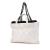 Chanel B Chanel White Ivory with Black Calf Leather Quilted skin and Tweed Portobello Satchel Italy