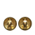 Chanel B Chanel Gold Gold Plated Metal CC Clip On Earrings France