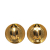 Chanel AB Chanel Gold with Black Gold Plated Metal CC Clip On Earrings France