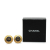 Chanel AB Chanel Gold with Black Gold Plated Metal CC Clip On Earrings France