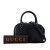 Gucci B Gucci Blue Navy Calf Leather Microguccissima Bree Satchel Italy