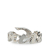 Cartier AB Cartier Silver 18K White Gold Metal Signature Ring France