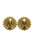 Chanel B Chanel Gold Gold Plated Metal CC Clip On Earrings France