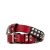 Prada AB Prada Red Calf Leather Studded Belt Italy