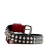 Prada AB Prada Red Calf Leather Studded Belt Italy