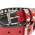 Prada AB Prada Red Calf Leather Studded Belt Italy