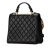 Chanel B Chanel Black Goatskin Leather Large Quilted Rita Flap Italy