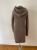 N. Peal N.Peal Long Cardigan with Fur-Trimmed Hoodie in Grey Cashmere