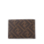 Fendi AB Fendi Brown with Orange Coated Canvas Fabric Diagonal Bifold Wallet Italy