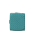 Bottega Veneta B Bottega Veneta Blue Turquoise Calf Leather Intrecciato Bi-fold Wallet Italy