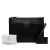 Versace AB Versace Black Calf Leather V Logo Clutch Italy