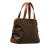 Celine B Celine Brown Coated Canvas Fabric Macadam Handbag Italy