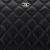 Chanel AB Chanel Black Lambskin Leather Leather CC Quilted Lambskin Double Zip Clutch Italy