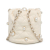 Chanel White Mini Quilted Lambskin About Pearls Drawstring Bucket Bag Italy