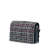 Chanel B Chanel Blue Navy Tweed Fabric CC Multicolor Double Flap Italy