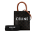 Celine AB Celine Brown Dark Brown Coated Canvas Fabric Mini Triomphe Vertical Cabas Italy