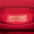 Chanel AB Chanel Red Cotton Fabric Small Chevron Jersey Coco Top Handle Satchel Italy