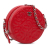 Chanel AB Chanel Red Goatskin Leather Camellia Round Crossbody Italy