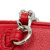 Chanel AB Chanel Red Goatskin Leather Camellia Round Crossbody Italy