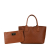 Bottega Veneta B Bottega Veneta Brown Calf Leather Intrecciato Cabat Tote Italy