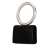 Salvatore Ferragamo AB Ferragamo Black Calf Leather Micro Pouch Crystal Handbag Italy