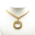 Chanel AB Chanel Gold Gold Plated Metal CC Round Pendant Necklace France