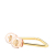 Louis Vuitton B Louis Vuitton Gold with Pink Gold Plated Metal Resin Inclusion Fleur Bubble Ring Italy