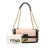 Fendi B Fendi Pink with Black Calf Leather Bicolor Chain Midi Baguette Italy