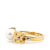 Louis Vuitton AB Louis Vuitton Gold Gold Plated Metal Monogram Pearl Ring Italy