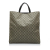 Gucci B Gucci Brown Beige Coated Canvas Fabric GG Supreme Convertible Soft Tote Italy