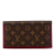 Louis Vuitton B Louis Vuitton Brown with Pink Monogram Canvas Canvas Monogram Flore Long Wallet Spain